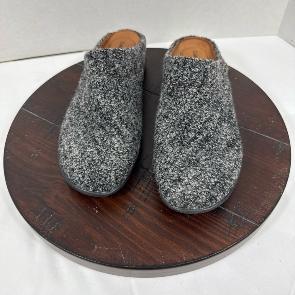 Cobb Hill Women's 9 Gray Penfield Tweed Clog Mule Slip on Shoe Comfort Walking